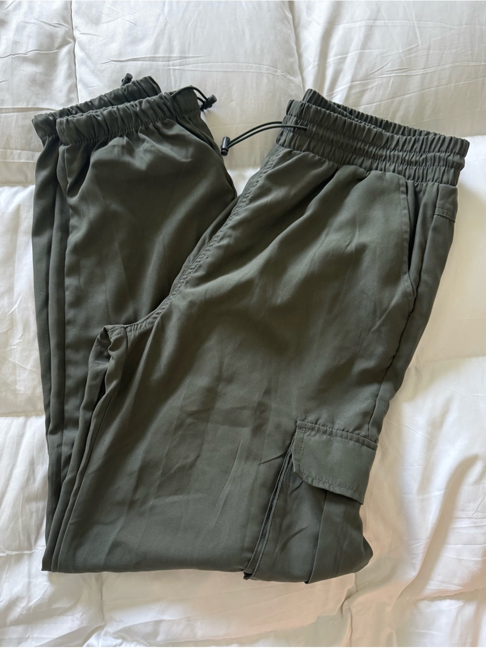 Refuge Olive Green Cargo Jogger Pants - Women’s XL - Adjustable Hem Utility